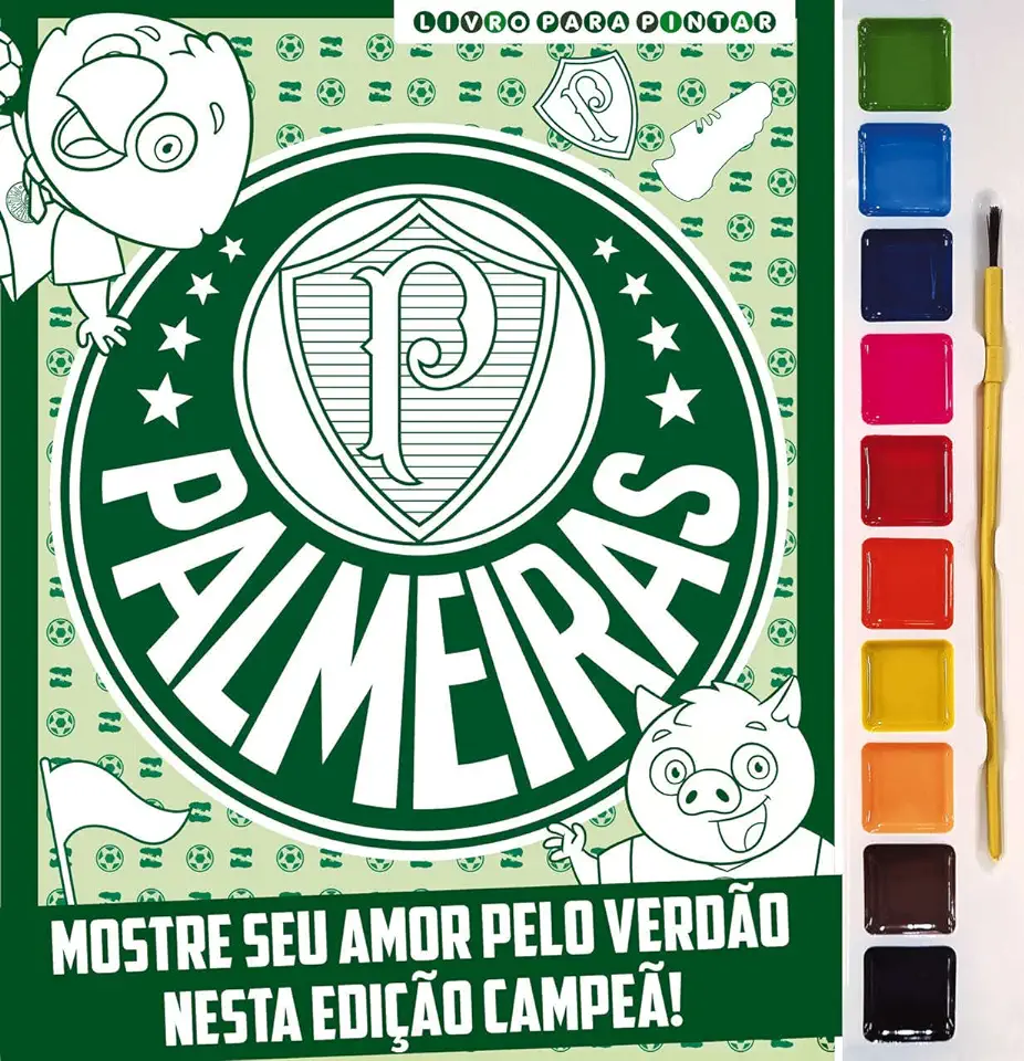 Capa do Livro Livro Para Pintar - Palmeiras - Editora Online