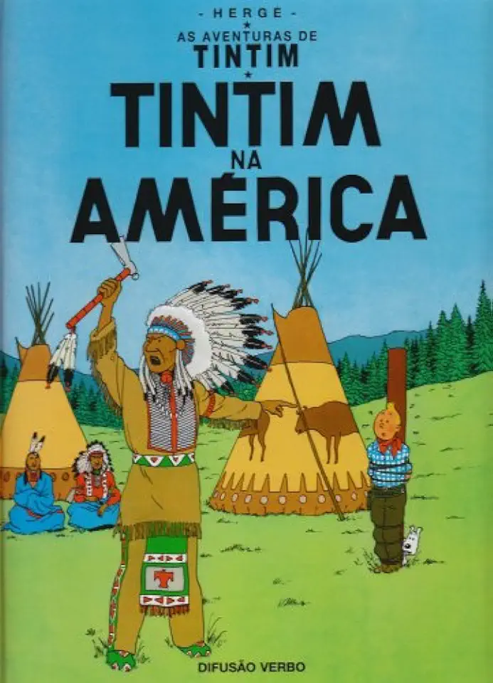 Capa do Livro As Aventuras de Tintim - Tintim na América - Hergé