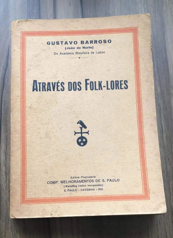 Capa do Livro Através dos Folk-lores - Gustavo Barroso