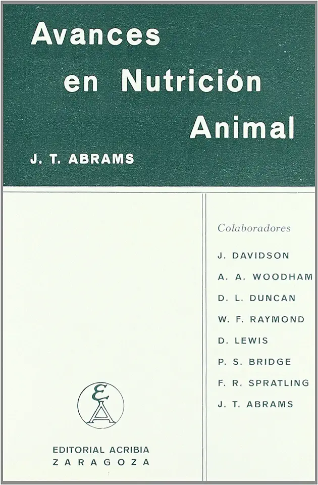 Capa do Livro Avances en nutrición animal - J. T. Abrams