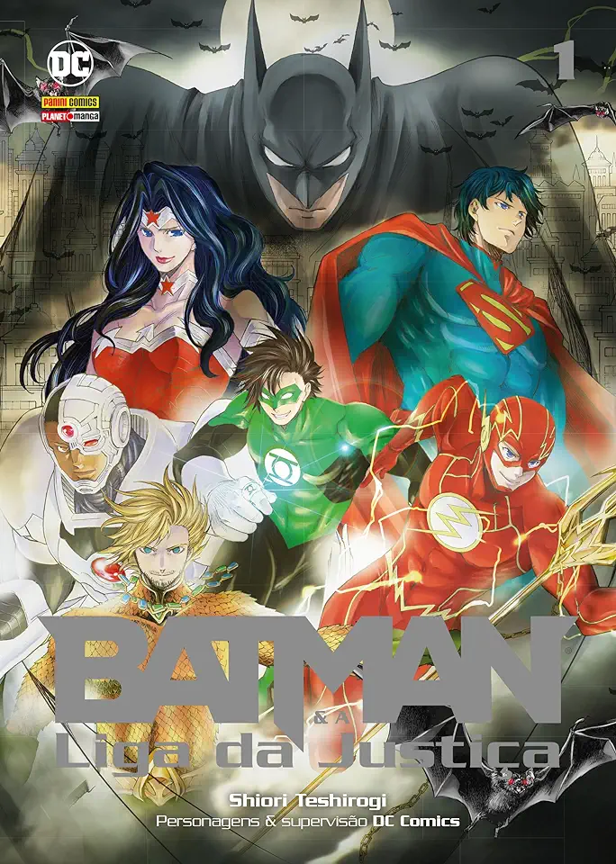 Capa do Livro Batman & A Liga Da Justiça (Mangá Da Dc) - Teshirogi, Shiori