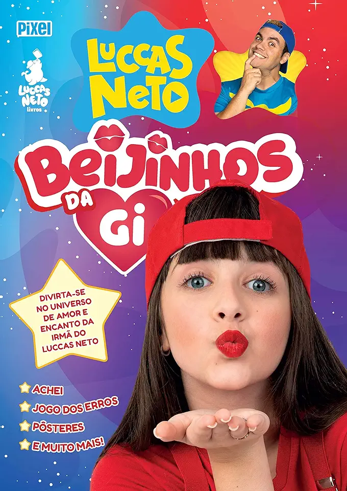 Capa do Livro Beijinhos da Gi - Luccas Neto