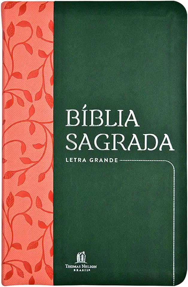 Capa do Livro Bíblia Sagrada NVI, Couro Soft, Verde, Letra Grande, Leitura Perfeita - Thomas Nelson Brasil