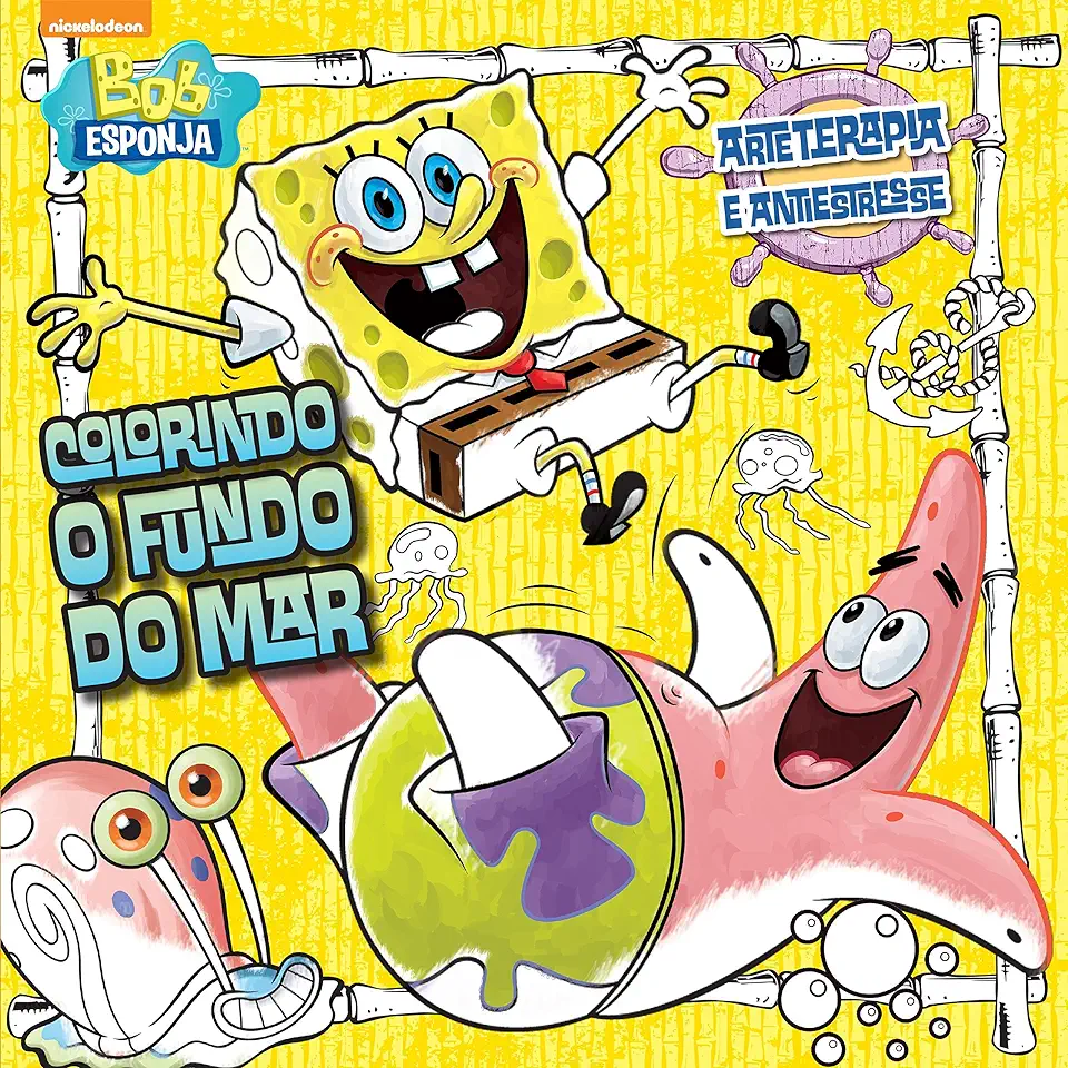 Capa do Livro Bob Esponja - Colorindo o fundo do mar - Ciranda Cultural