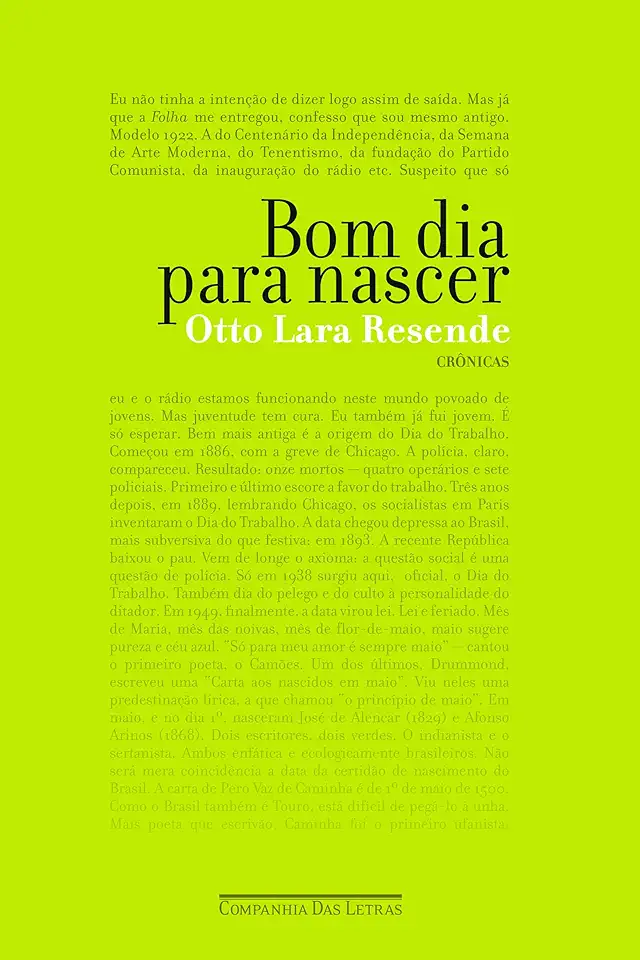 Capa do Livro Bom Dia para Nascer - Otto Lara Resende