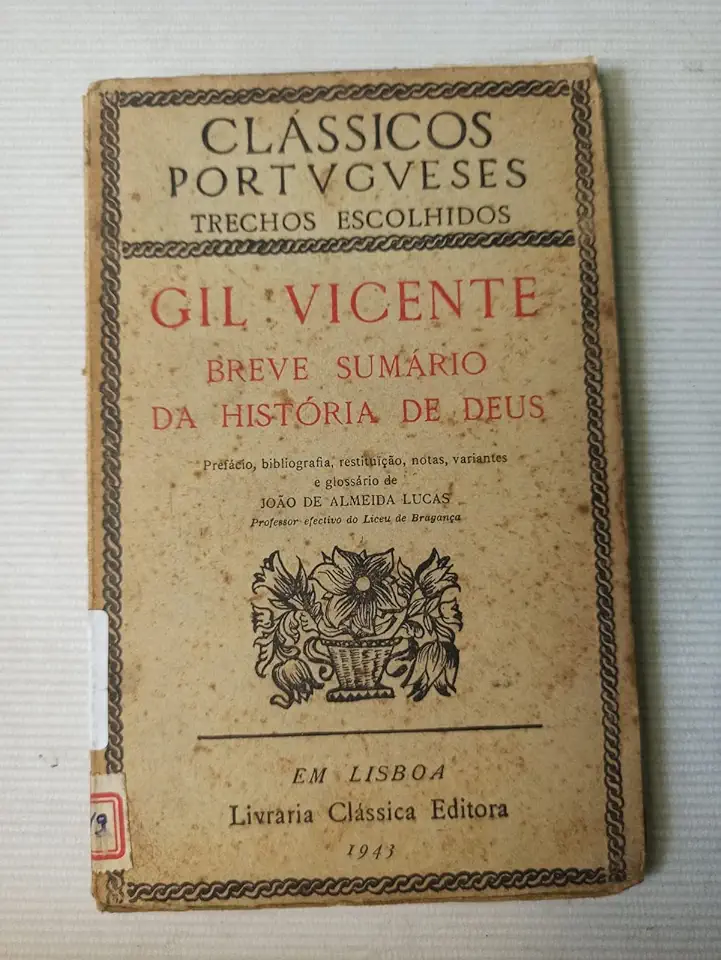 Capa do Livro Breve Sumário da História de Deus - Gil Vicente