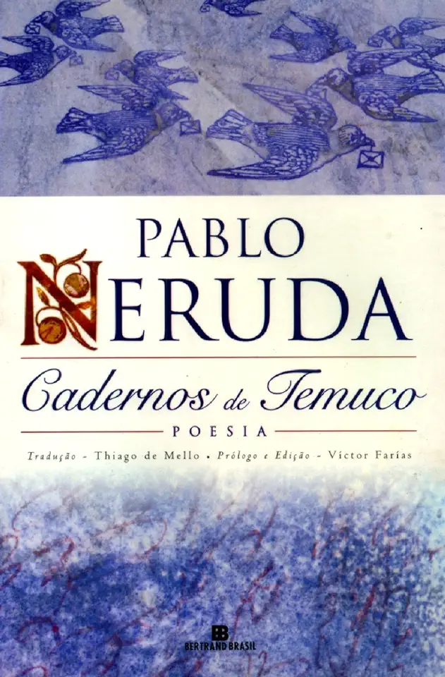 Capa do Livro Cadernos de Temuco - Pablo Neruda