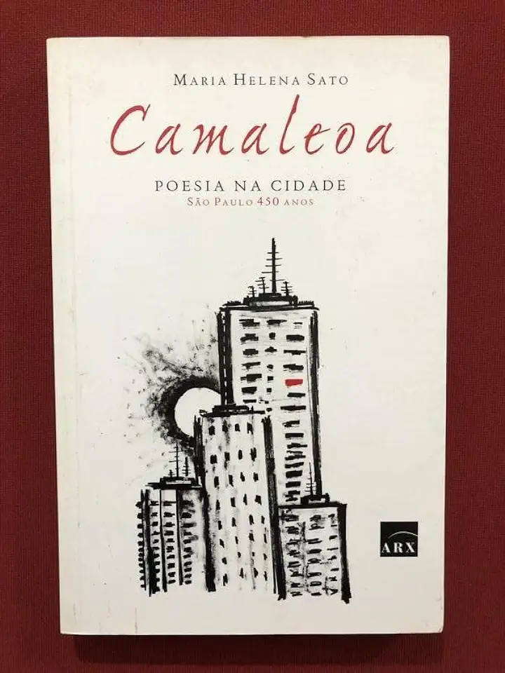 Capa do Livro Camaleoa - Poesia na Cidade - São Paulo 450 Anos - Maria Helena Sato