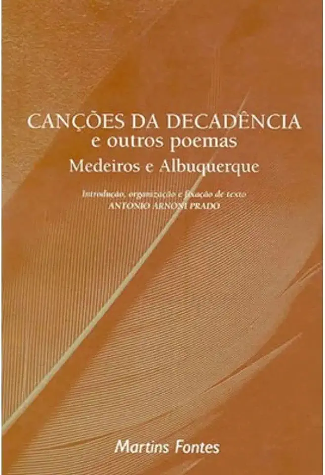 Capa do Livro Canções da Decadência e Outros Poemas - Medeiros e Albuquerque