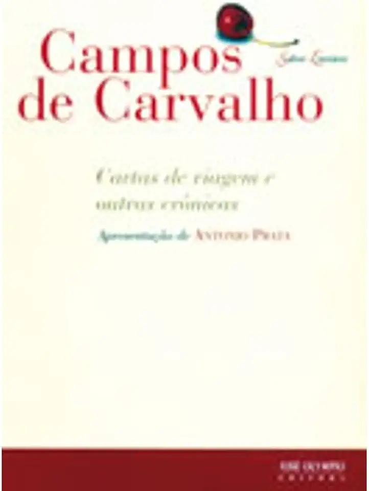 Capa do Livro Cartas de Viagem e Outras Crônicas - Campos de Carvalho