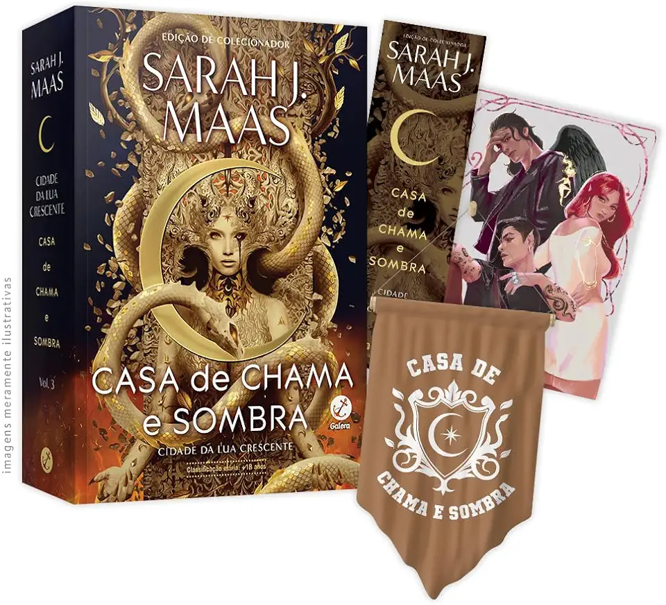 Capa do Livro Cidade da Lua Crescente: Casa de chama e sombra (Vol. 3) - Sarah J. Maas