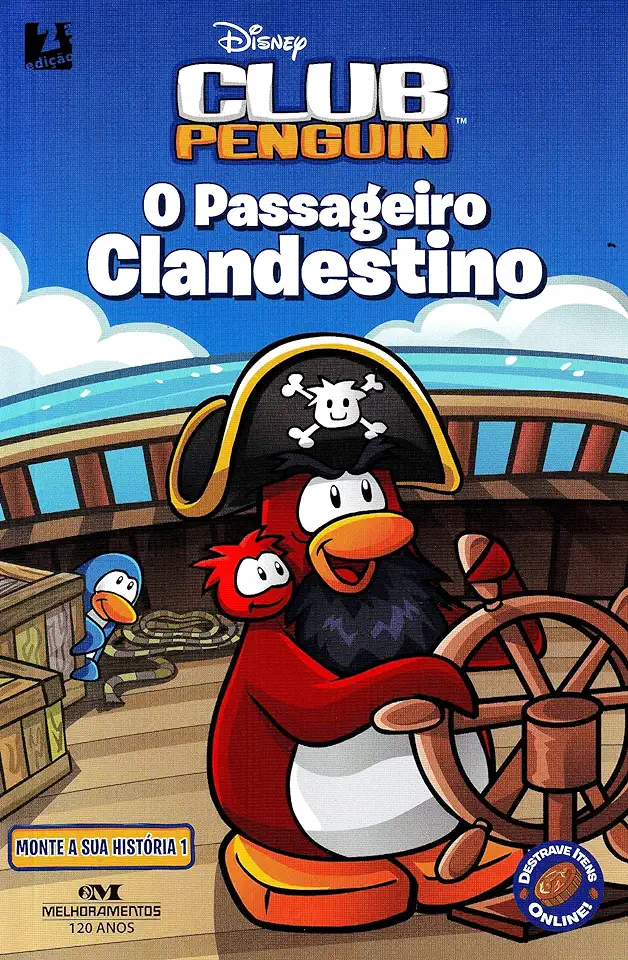 Capa do Livro Club Penguin - o Passageiro Clandestino - Disney