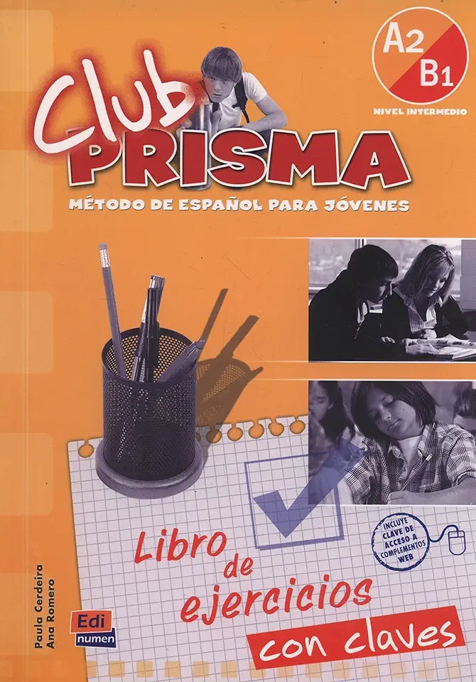 Capa do Livro Club Prisma A2/B1 - Libro de ejercicios con claves - Cerdeira, Paula