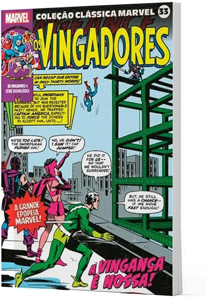 Capa do Livro Colecao Classica Marvel Vol. 33 - Vingadores Vol.4 - Lee, Stan