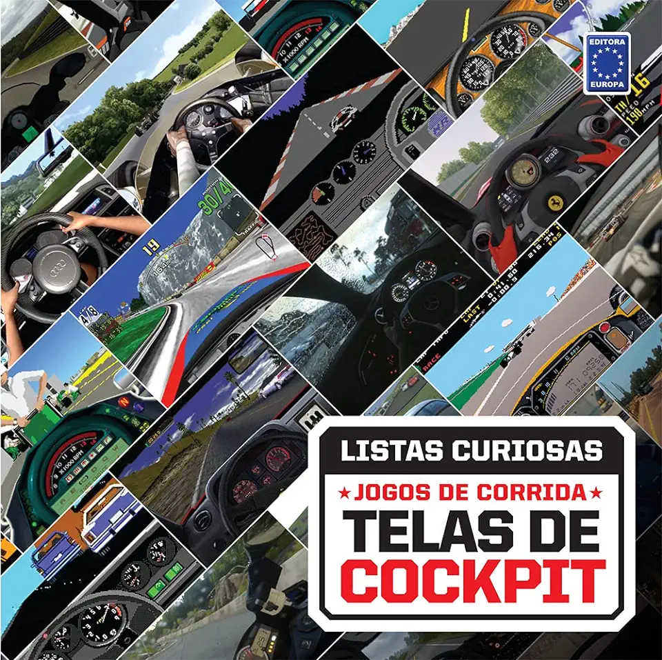 Capa do Livro Coleção Listas Curiosas - Jogos de Corrida: Telas de Cockpit - Editora Europa