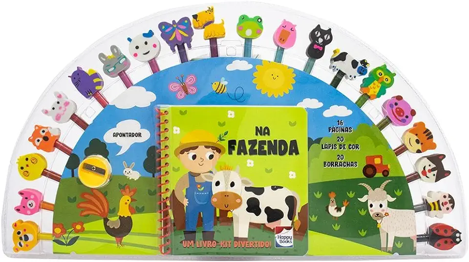 Capa do Livro Colorir é Divertido! Fazenda - Happy Books