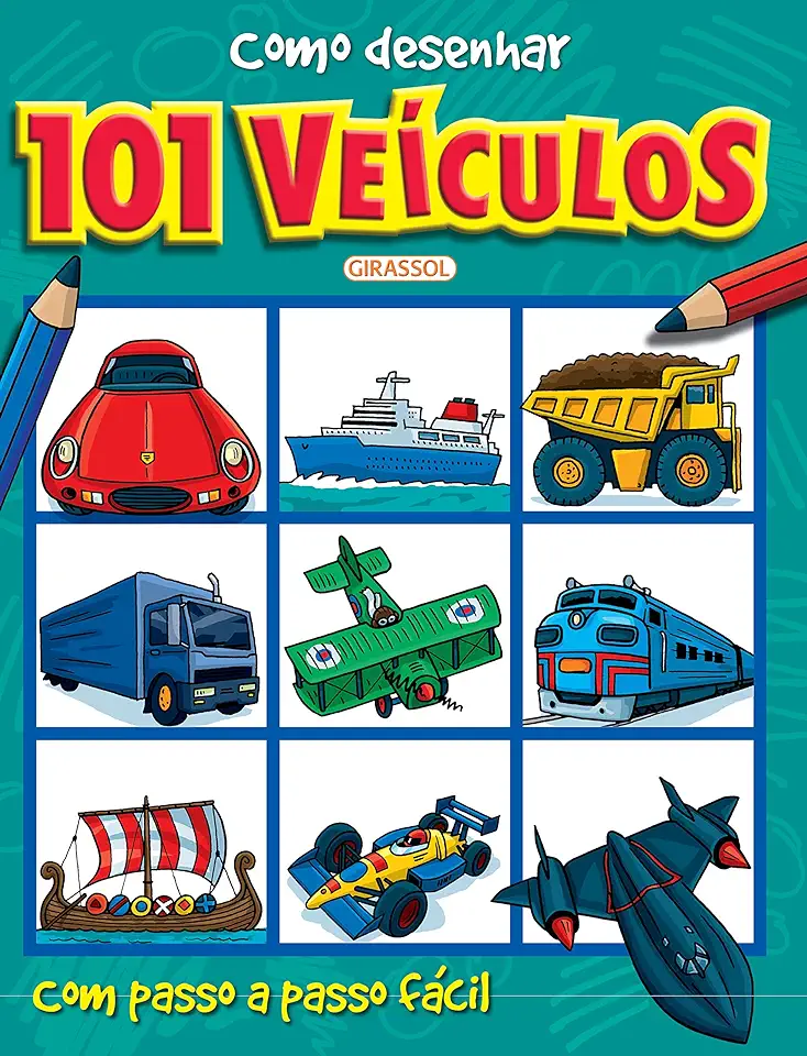 Capa do Livro Como desenhar 101 veículos - Grupo Imagine That