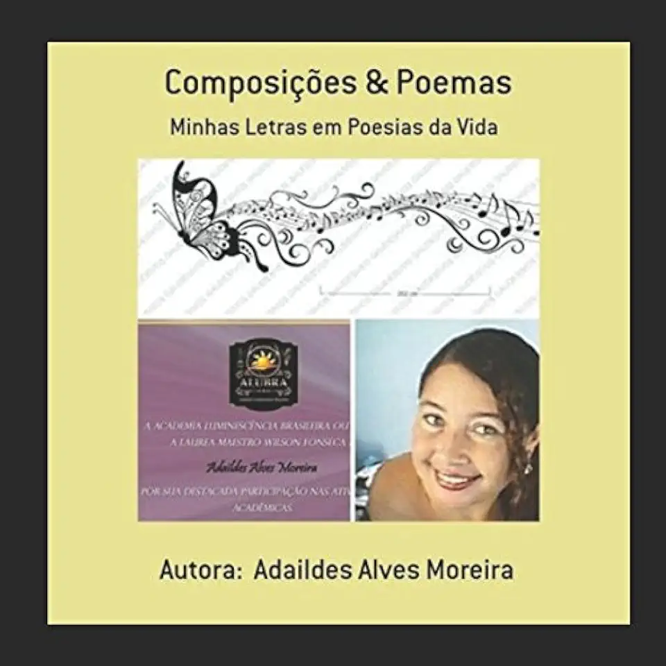 Capa do Livro Composições & Poemas - Autora: Adaildes Alves Moreira