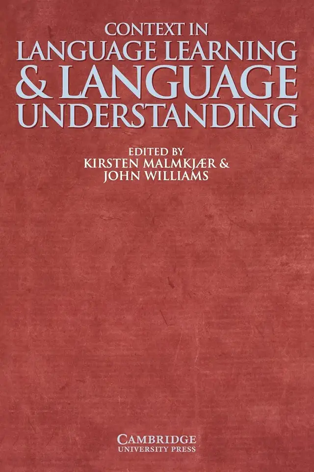 Capa do Livro Context In Language Learning Language Understanding - Williams, John