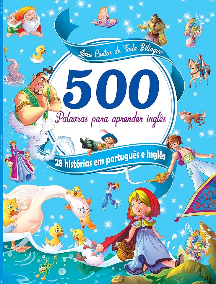 Capa do Livro Contos De Fada Bilingue - 500 Palavras Para Aprender Ingles - On Line Editora