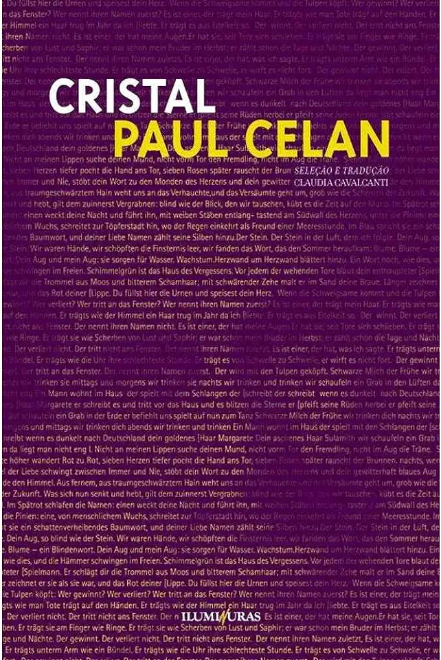 Capa do Livro Cristal - Paul Celan