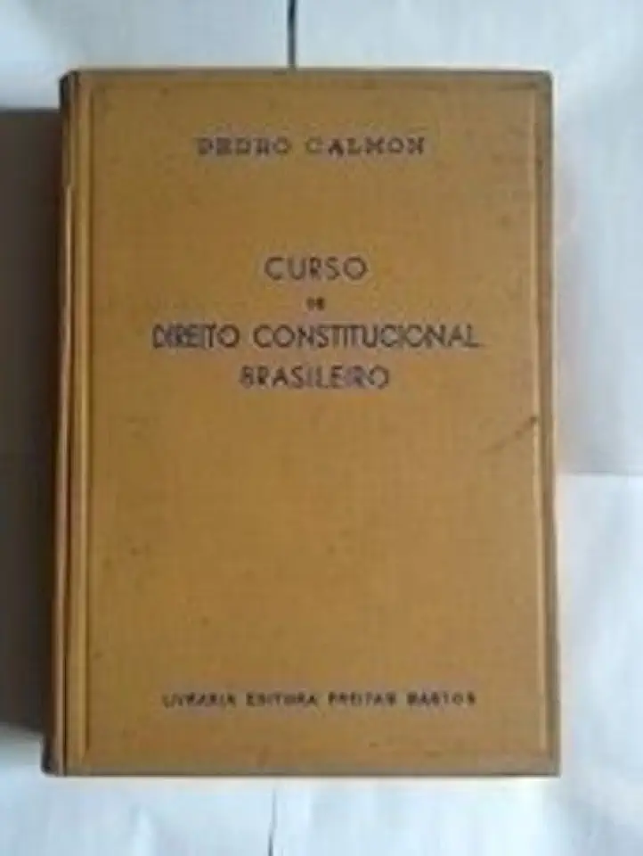 Capa do Livro Curso de Direito Constitucional Brasileiro - Pedro Calmon