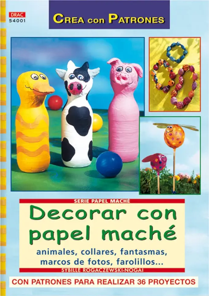 Capa do Livro Decorar con papel mache - ROGACZEWSKI