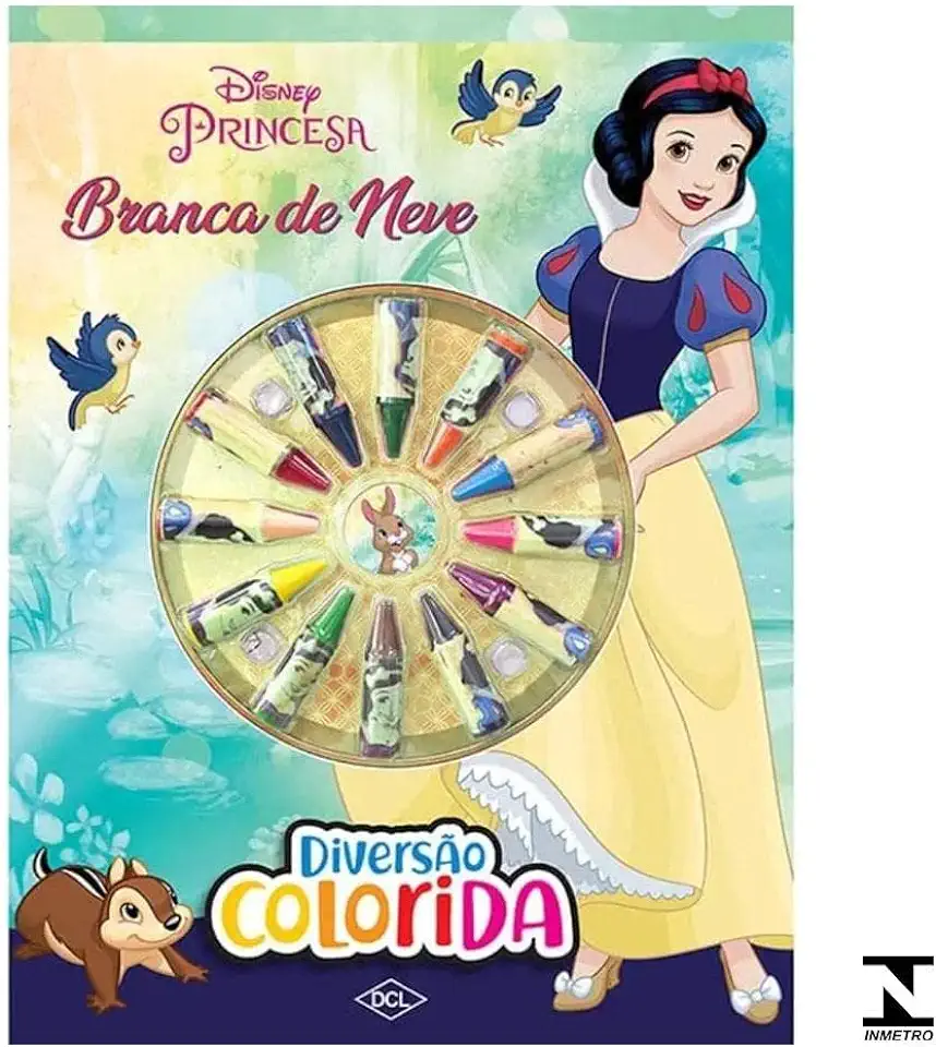 Capa do Livro Dedinhos em Ação! Branca de Neve para Colorir - Editora Brasileitura