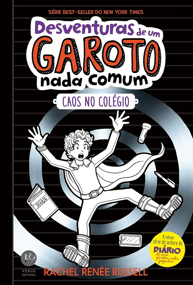 Capa do Livro Desventuras de um garoto nada comum 2: Caos no colégio - Russell, Rachel Renée