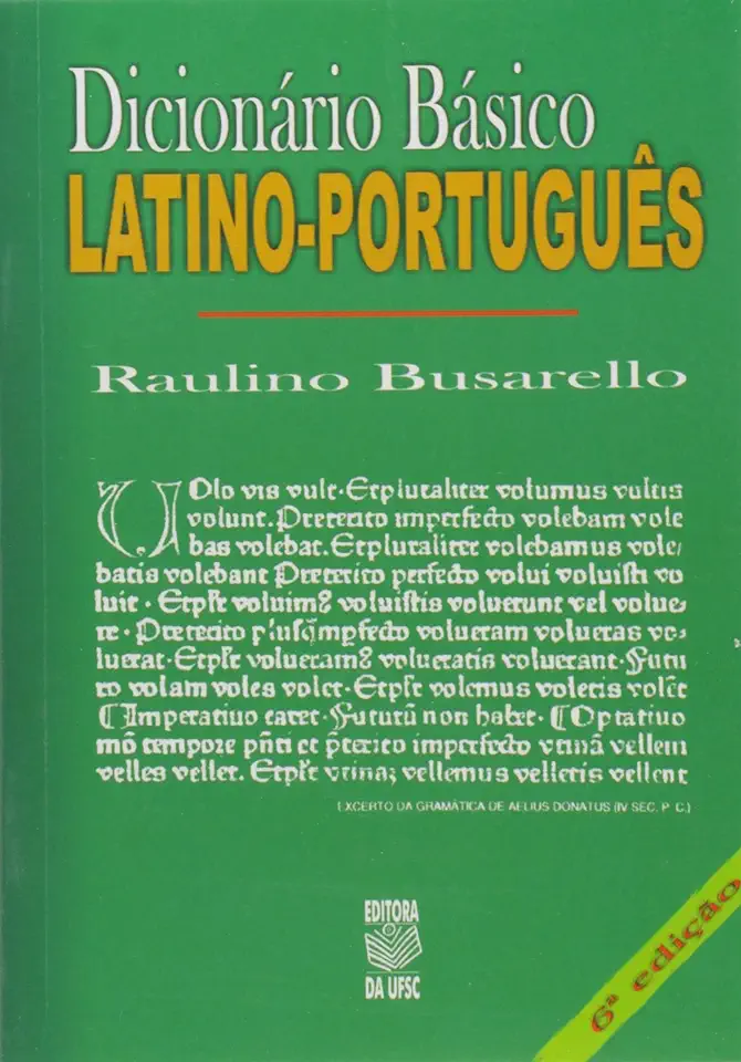 Capa do Livro Dicionário Básico Latino-português - Raulino Busarello