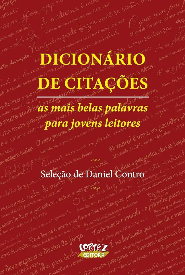 Capa do Livro Dicionário de citações - As mais belas palavras para jovens leitores - DANIEL BELLUCI CONTRO