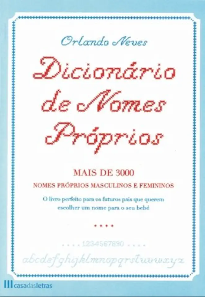 Capa do Livro Dicionário de Nomes Próprios - Salvato Claudino