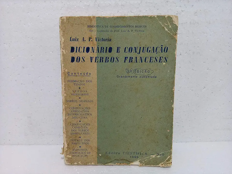 Capa do Livro Dicionário e Conjugação dos Verbos Franceses - Luiz A. P. Victoria