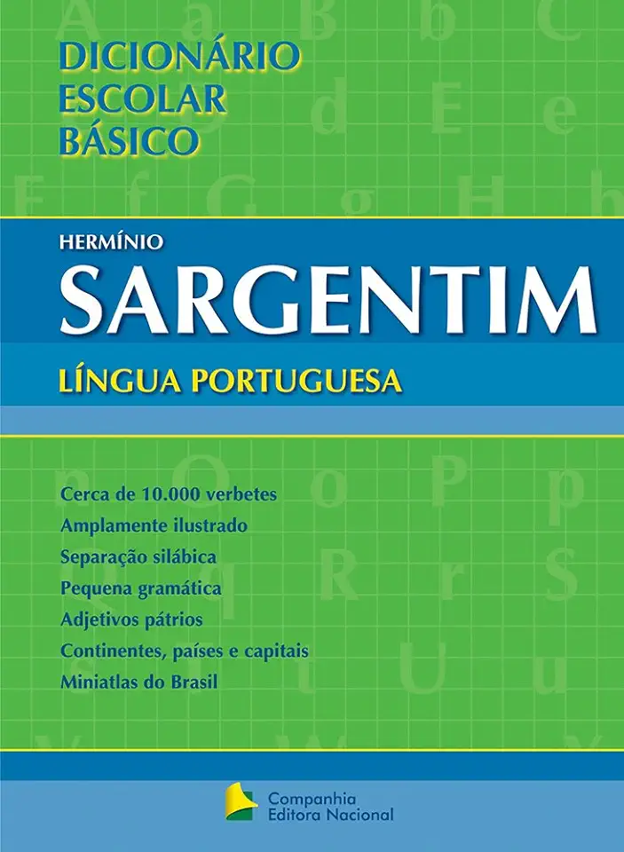 Capa do Livro Dicionário Escolar Básico - Língua Portuguesa - Herminio Sargentim