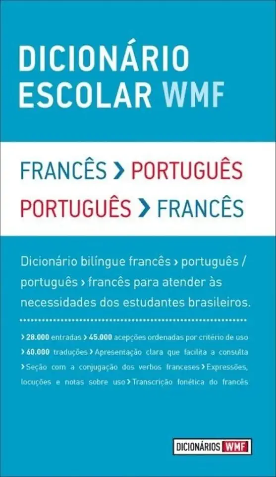 Capa do Livro Dicionário Escolar, Francês - Português - Porto