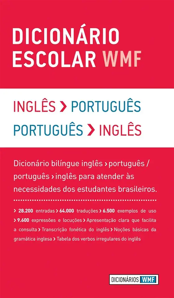 Capa do Livro Dicionário Escolar WMF: Português/Inglês-Inglês/Português - Wmf Martins Fontes