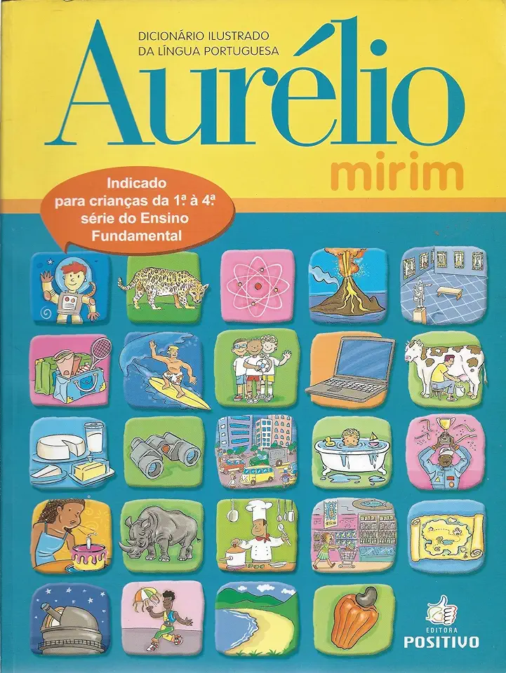 Capa do Livro Dicionário Ilustrado da Língua Portuguesa Aurélio Mirim - Aurélio Buarque de Holanda Ferreira