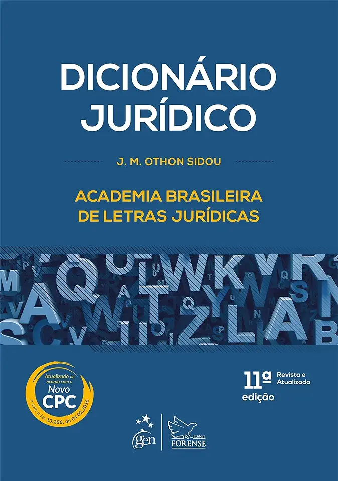 Capa do Livro Dicionário Jurídico Academia Brasileira de Letras Jurídicas - J. M. Othon Sidou