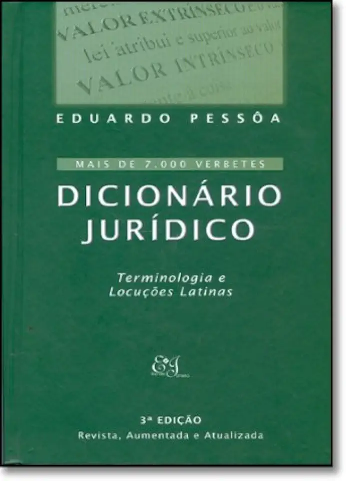 Capa do Livro Dicionário Jurídico - Eduardo Pessôa