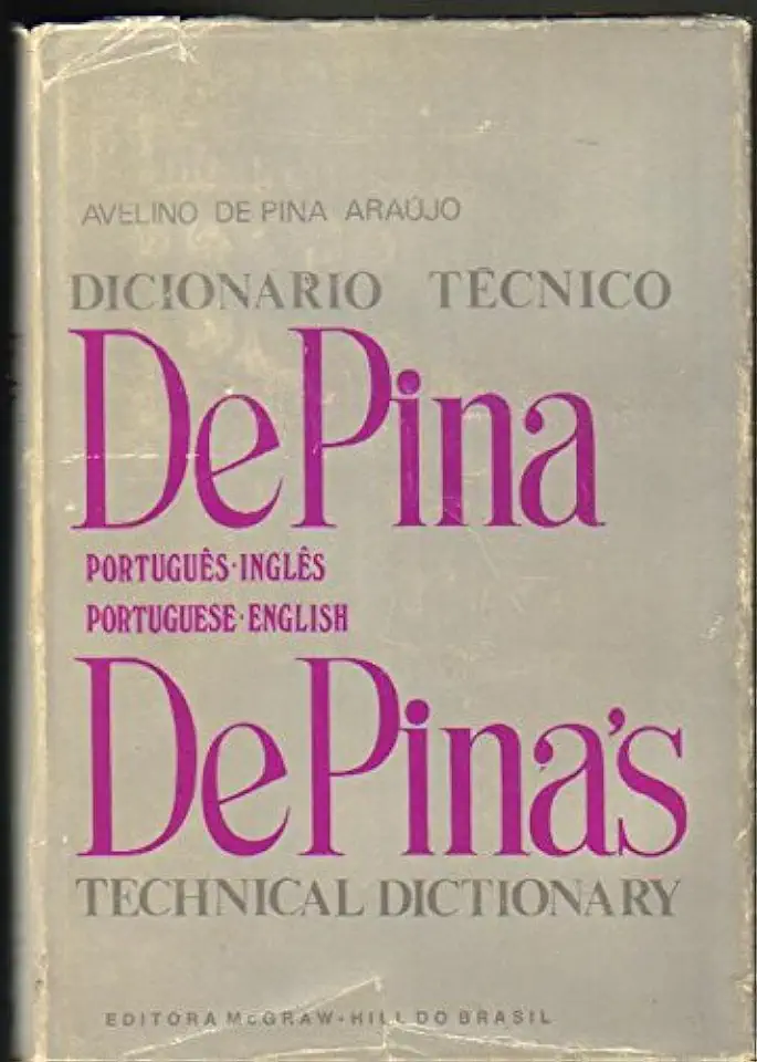 Capa do Livro Dicionario Tecnico de Pina - Avelino de Pina Araujo