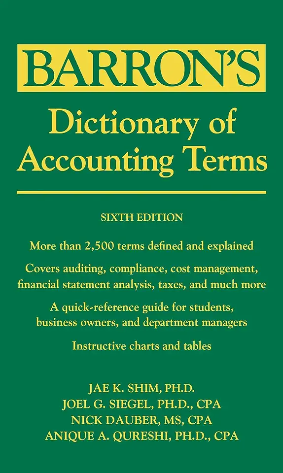 Capa do Livro Dictionary of Accounting Terms - Joel G. Siegel & Jae K. Shim