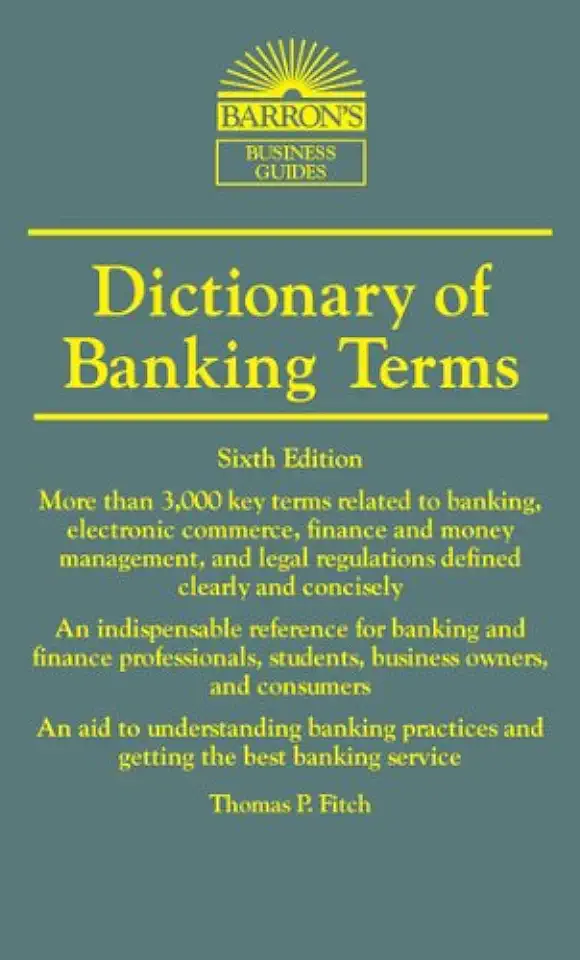 Capa do Livro Dictionary of Banking Terms - Thomas Fitch