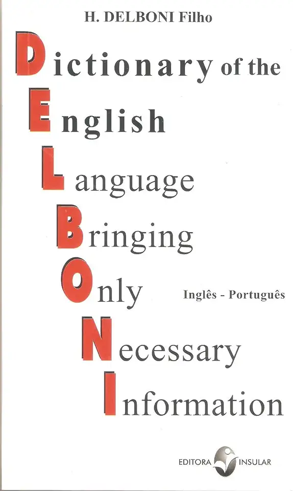 Capa do Livro Dictionary of the English Language Bringing Only Necessary Information - H. Delboni Filho