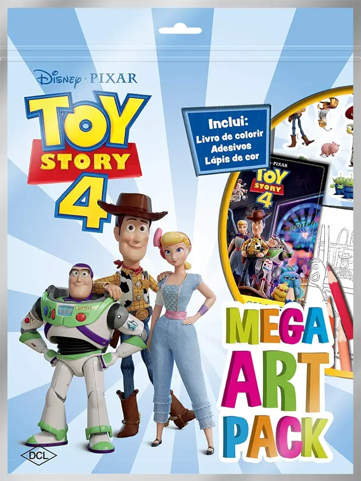 Capa do Livro Disney - Mega Art Pack - Toy Story 4 - Dcl / Disney