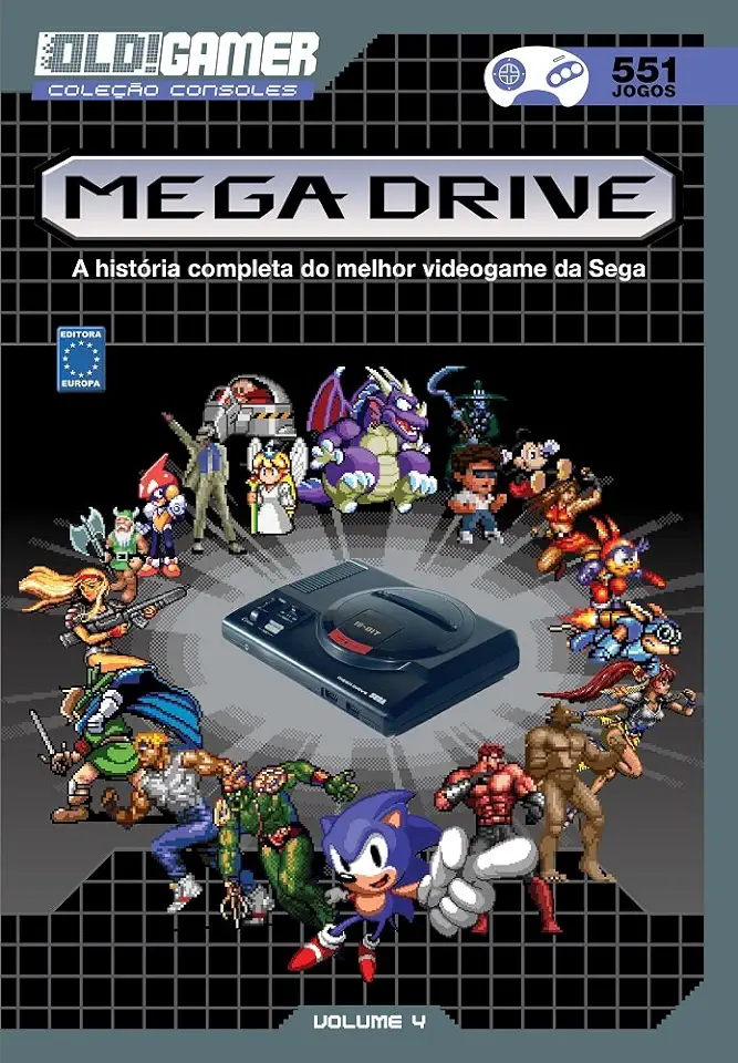 Capa do Livro Dossiê OLD!Gamer Volume 04 : Mega Drive - Editora Europa