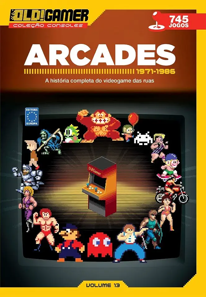 Capa do Livro Dossiê OLD!Gamer Volume 13: Arcades Parte 1 - Editora Europa