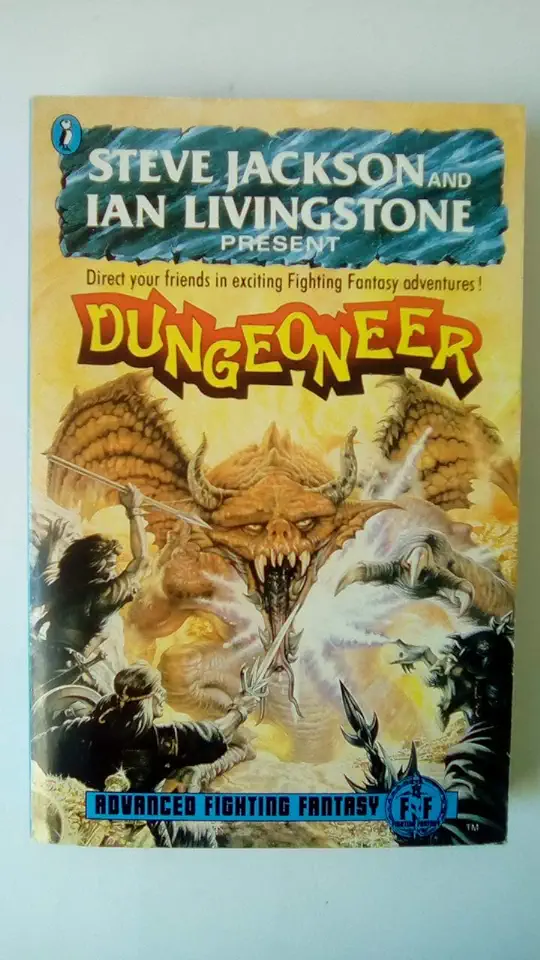 Capa do Livro Dungeoneer - Steve Jackson e Ian Livingstone