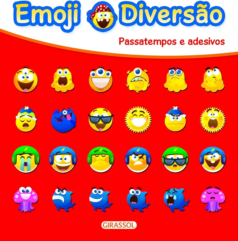 Capa do Livro Emoji Diversão Vermelho - Caramel