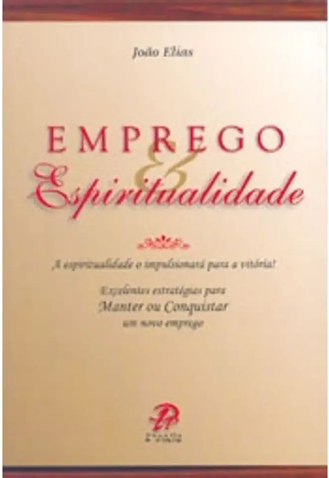 Capa do Livro Emprego e Espiritualidade - João Elias