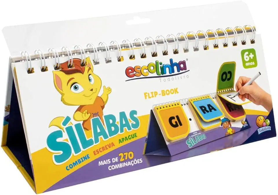 Capa do Livro Escolinha Flip-book - Combinações Divertidas: Sílabas - Todolivro